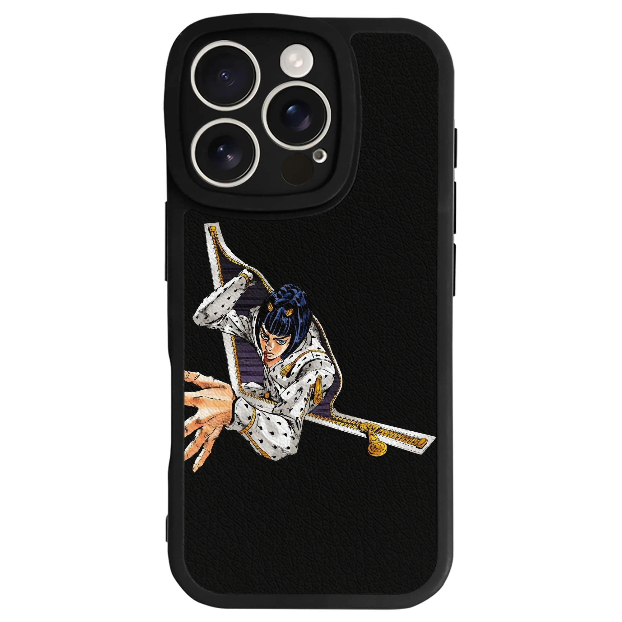 （画像用） ジョジョの奇妙な冒険 ブローノ?ブチャラティ JoJo's Bizarre Adventure Bruno Bucciarati 【iPhone 16シリーズ対応】シリコンスマホケース（レザー調） 材質：シリコン